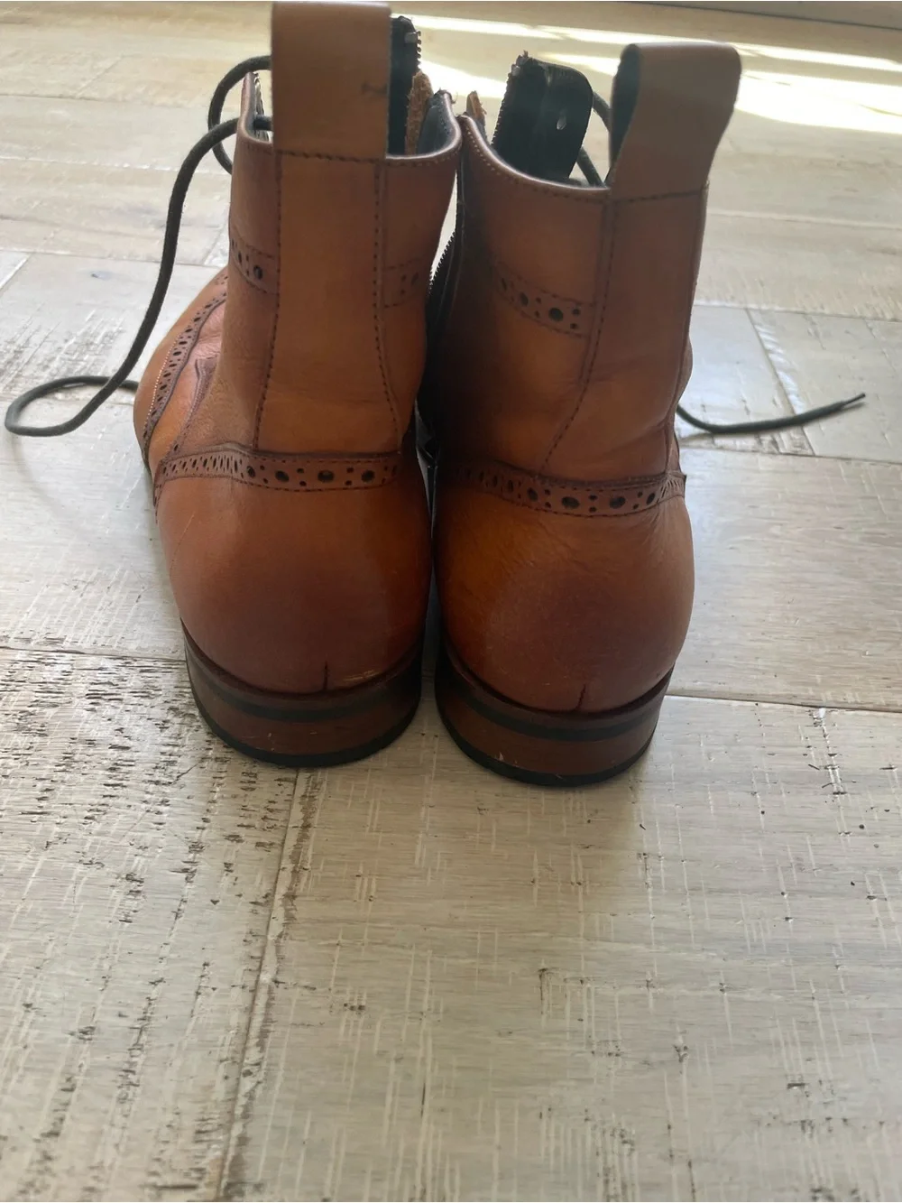 Dockorio Men's Size 8 100% Leather Casual Oxford Boots Chukka Dress Boots Men